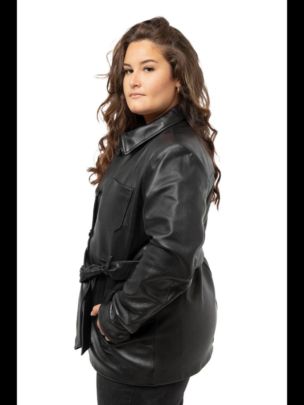 Glamour Gridlock Womens Fashion Leather Jacket - Picture 3 of 5